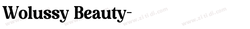 Wolussy Beauty字体转换
